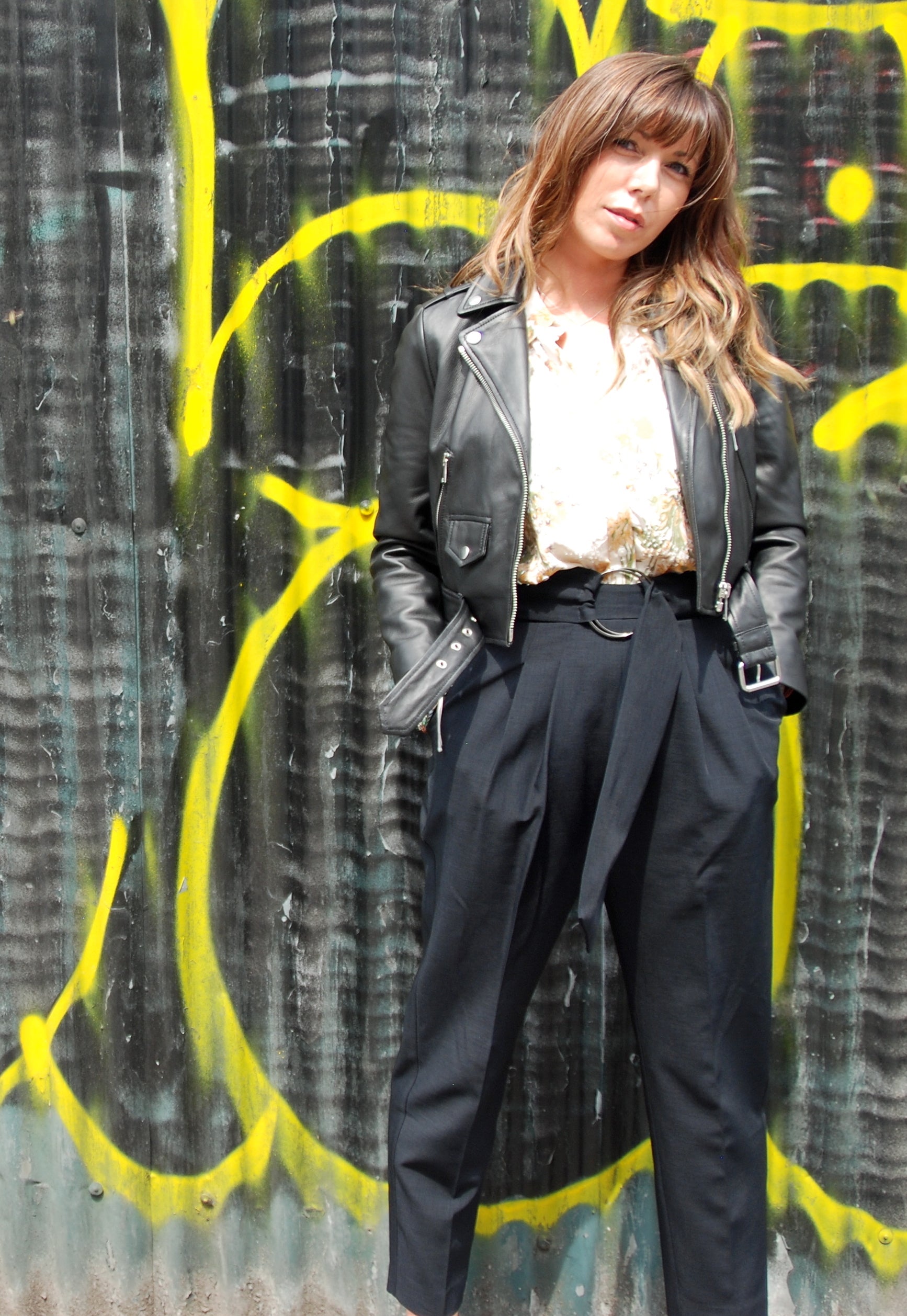 The "Dancing in the street" cropped biker jacket